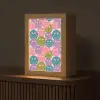Patroon - Smiley - Kleurrijk - Hartjes Light Box met kabel (Tafellamp) klein 925 -z3d_website