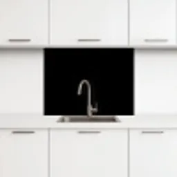 Zwart - Effen kleur keuken achterwand 2 middel 865 -3d