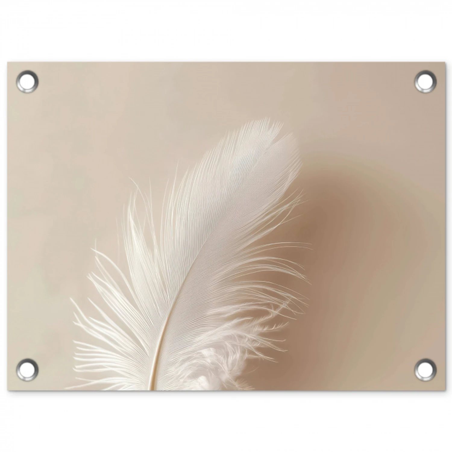 Veer - Minimalistisch - Roze tuinposter los doek klein -3d