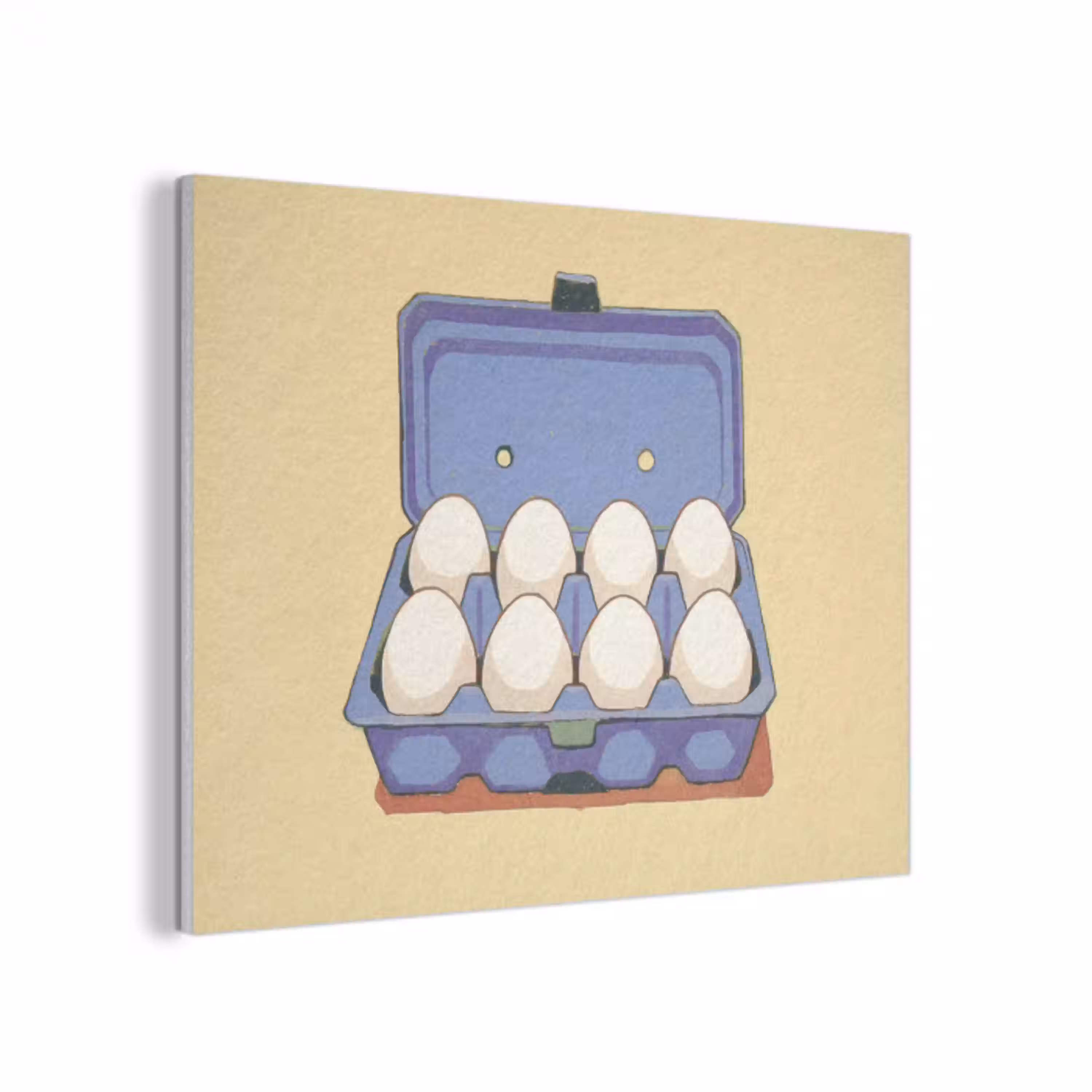 Eieren - Doos - Minimalistisch - Blauw PET vilt klein -3d