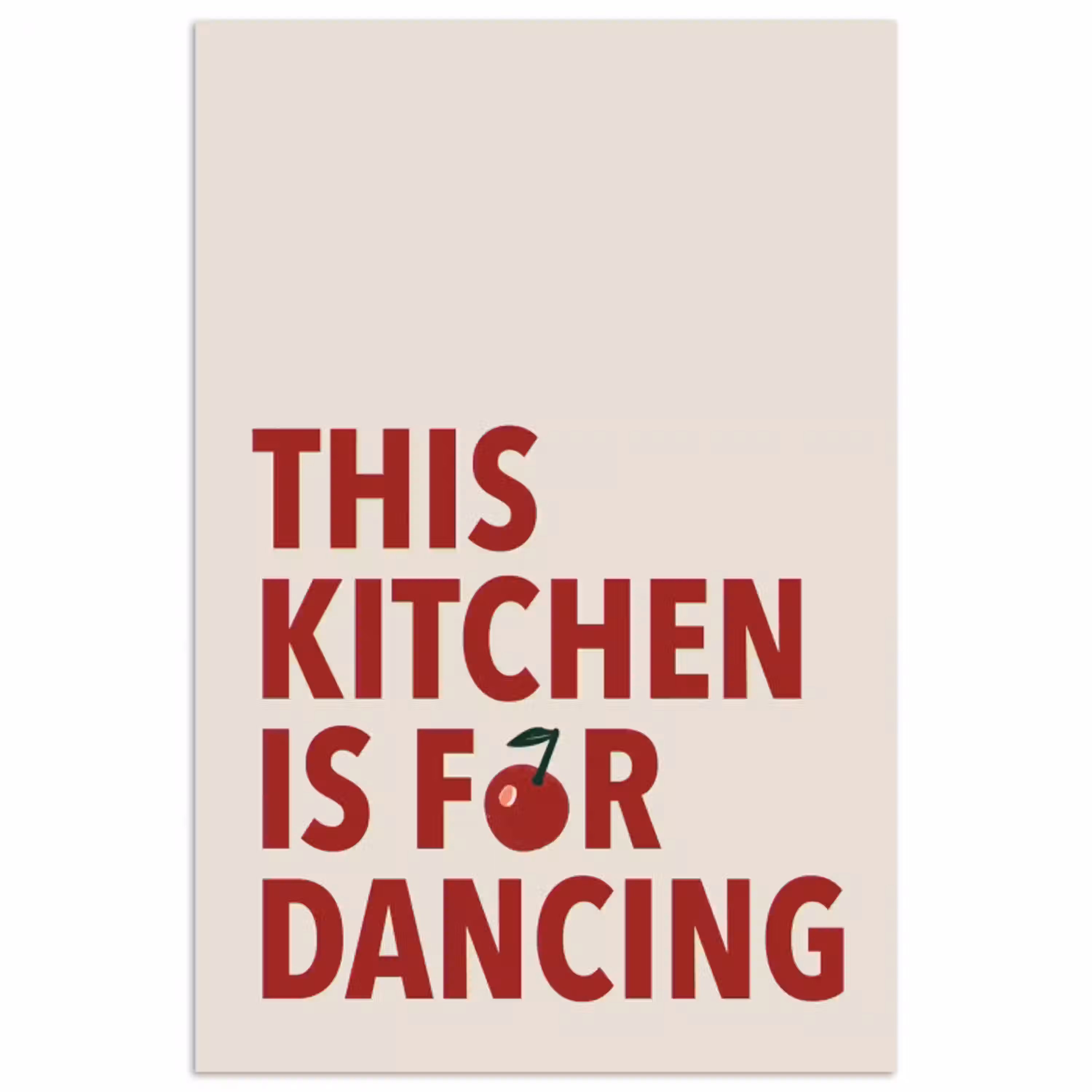 Rood - Quote - Kersen poster papier klein -3d