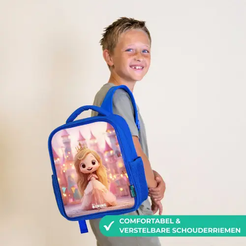 Prinses - Roze - Kasteel Kinderrugzak - Blauw middel -sfeer3_NL