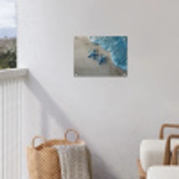 Zeesterren - Zand - Zee - Blauw tuinposter los doek klein -sfeer8