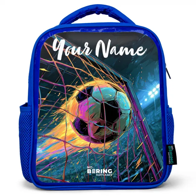 Kids' Backpacks with name Blue -. Neon - Net - Football - Colorful