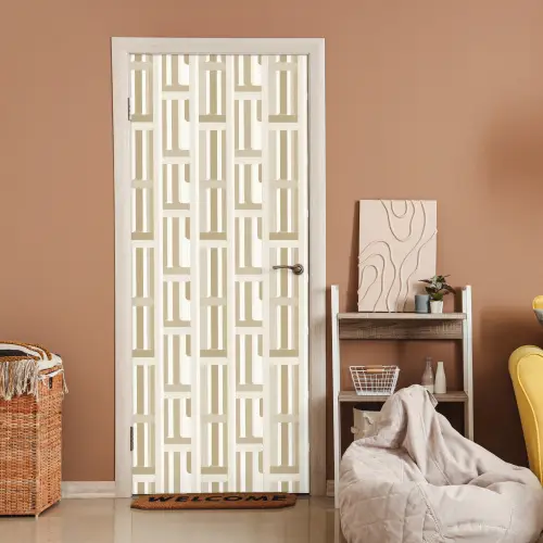 Modern - Geometrisch - Beige deurposter klein 289 -sfeer1