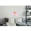 Vaas - Gestreept - Bloemen - Oranje Muursticker klein -slaapkamer