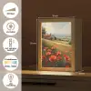 Klaprozen - Rood - Heuvels - Landschap Light Box met kabel (Tafellamp) klein -USP_NL