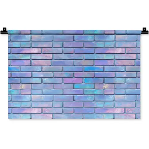Paars - Blauwe - Muur Wandkleed katoen klein 269 -zz3d