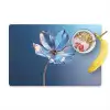 Blauw - Bloem - Glazen - Sierlijk Placemat vinyl groot -zzzproduct_Kitchenyeah-website
