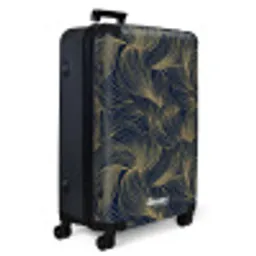 Abstract - Lijnen - Blauw - Goud NBS - Large koffer - Volwassenen Unisex groot -product1