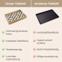 Grafisch - Madeliefjes - Zwart - Beige Dienblad Rechthoek middel 911 -USP_VergelijkingDE