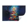 Kerstboom - Kerst - Abstract - Kleurrijk Muursticker klein -3d