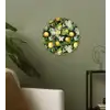 Hangende - Citroenen - Witte - Bloemetjes Wandcirkel plexiglas klein 852 -sfeer3