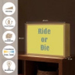 Ride or die - Geel - Blauw Light Box met batterij (Wandlamp) middel -USP_websiteoverzichtDE