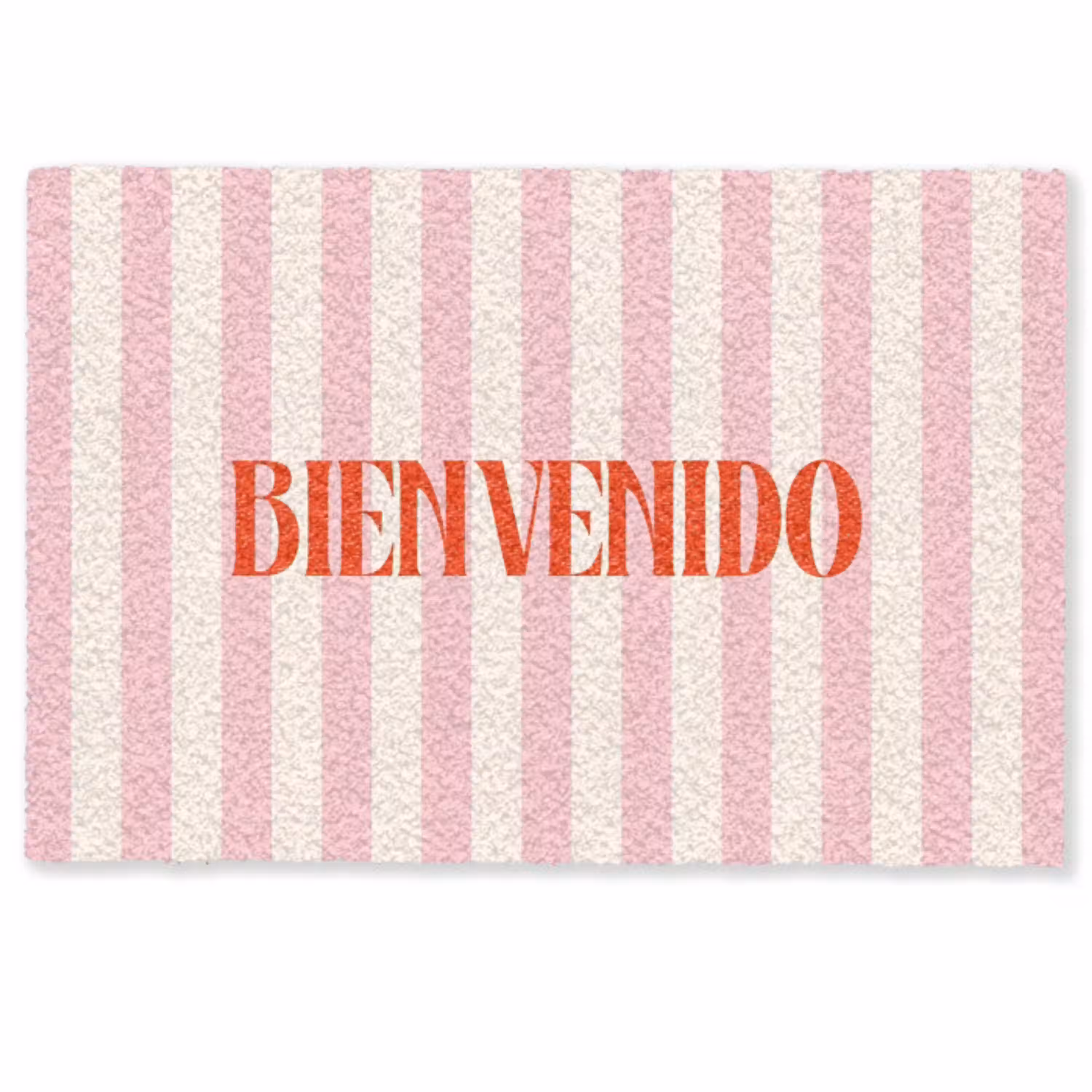 Zachtroze - Rood - Strepen - Bienvenido Deurmat klein -zkaufland3d