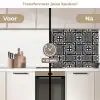 Geometrie - Patroon - Zwart keuken achterwand 2 middel 871 -voor-na2_NL