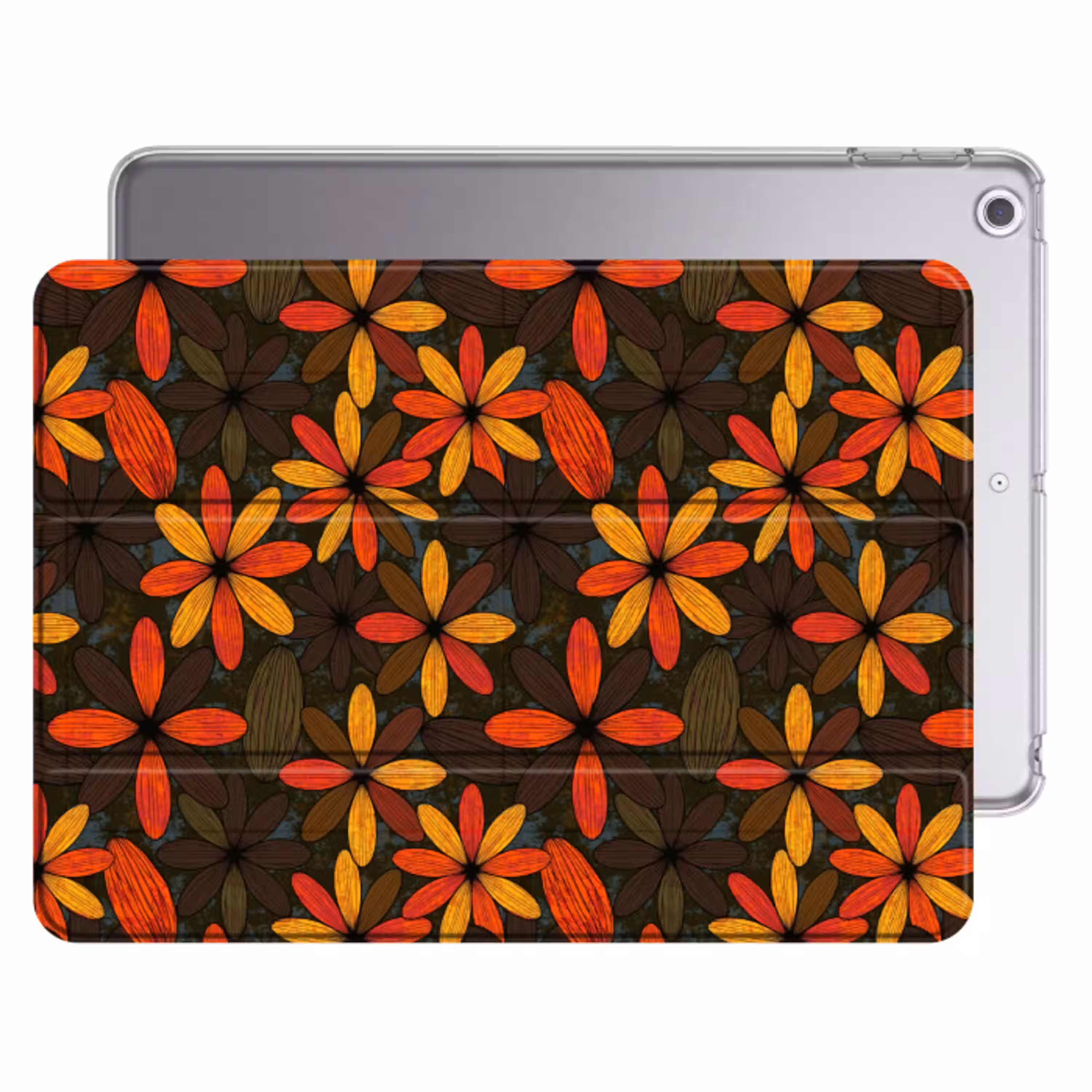 Oranje - Retro - Bloemen - Herfst Apple iPad 2017 middel 1172 -threedimensional_3d_global