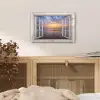 Doorkijk - Zee - Strand - Zonsondergang - Blauw plexiglas 5mm klein -sfeer4