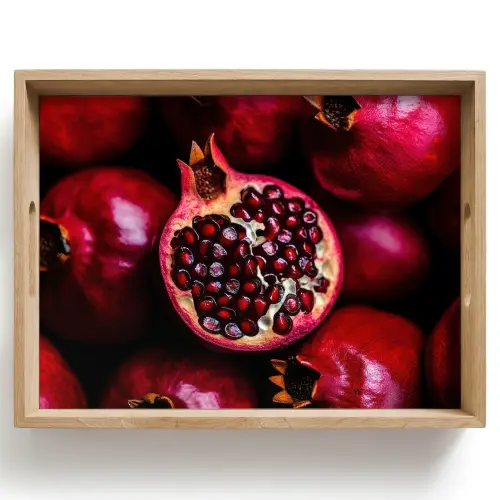 Granaatappel - Rood - Fruit Dienblad Rechthoek middel -z3d_shopping