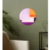 Vlakken - Abstract - Rechthoekig - Oranje Wandcirkel kunststof plaat 5mm dik klein -sfeer3