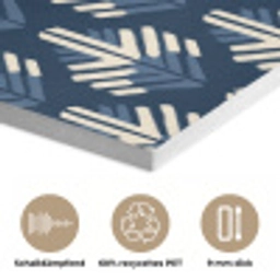 Modern - Patroon - Blauw PET vilt klein 837 -closeup_DE