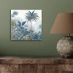 Jungle - Modern - Blauw - Groen aluminium wit klein -sfeer2
