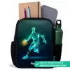 Basketbalspeler in neon dribbelactie Rugzak - Zwart middel -inhoud_NL