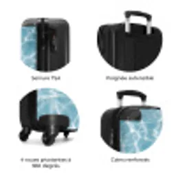 Hibiscus - Water - Roze NBS - Handbagage koffer - Volwassenen Unisex middel zzzzzzzbolletjes_FR