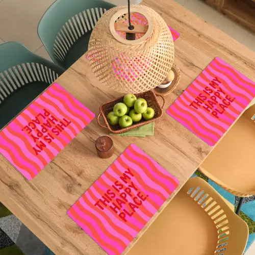 Tekst - Modern - Kleurrijk Placemat vinyl groot -zzsfeer5_Kitchenyeah-website