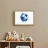 Voetbal - Blauw - Inkt - Spatten Light Box met batterij (Wandlamp kind) middel -sfeer2_kind