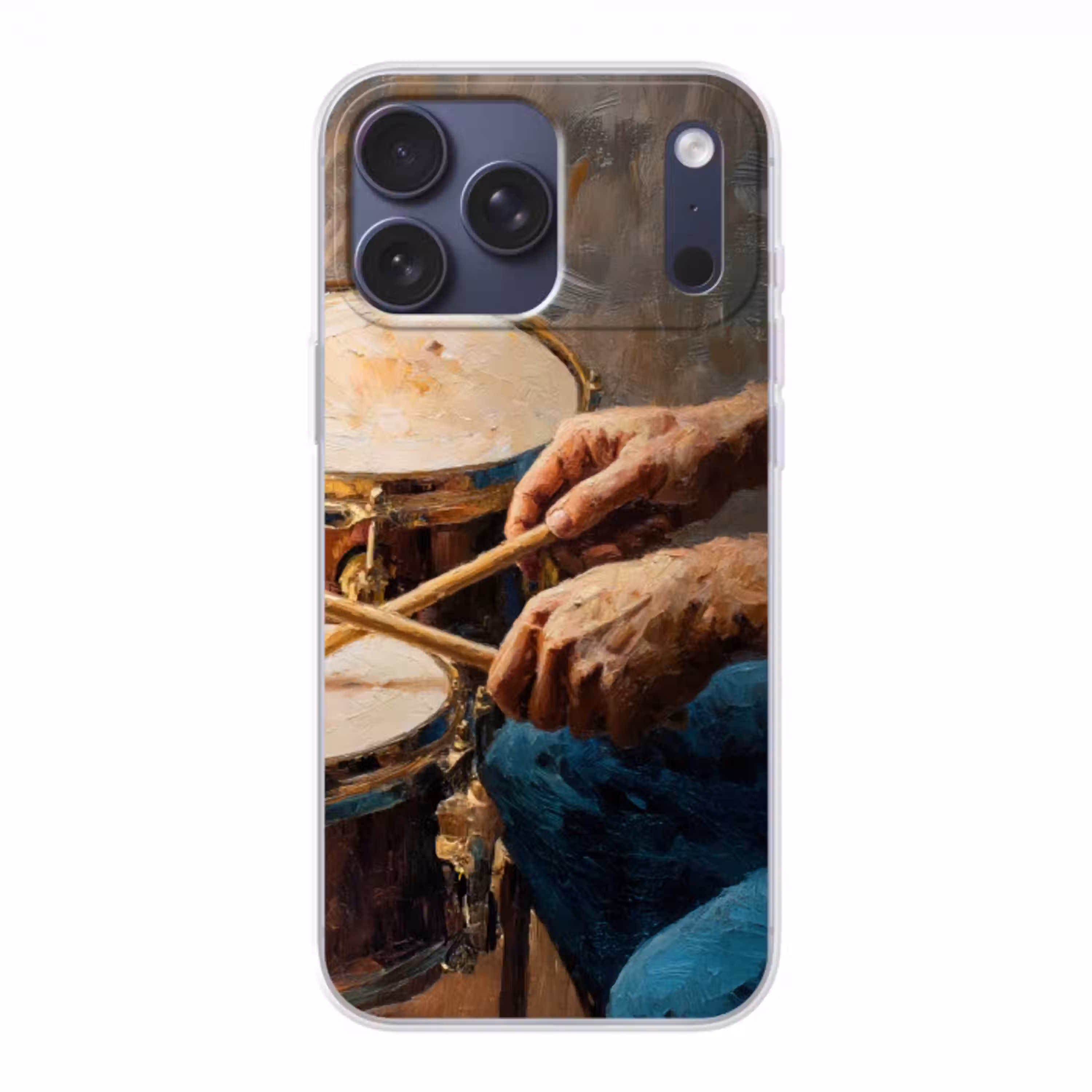 Drumstokken - Olieverf - Man Telefoonhoesje iPhone 17 Pro Max klein -3d