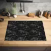 Zwart - Bloesem - Grijs Inductie beschermer vinyl 3mm klein 276 -sfeer5