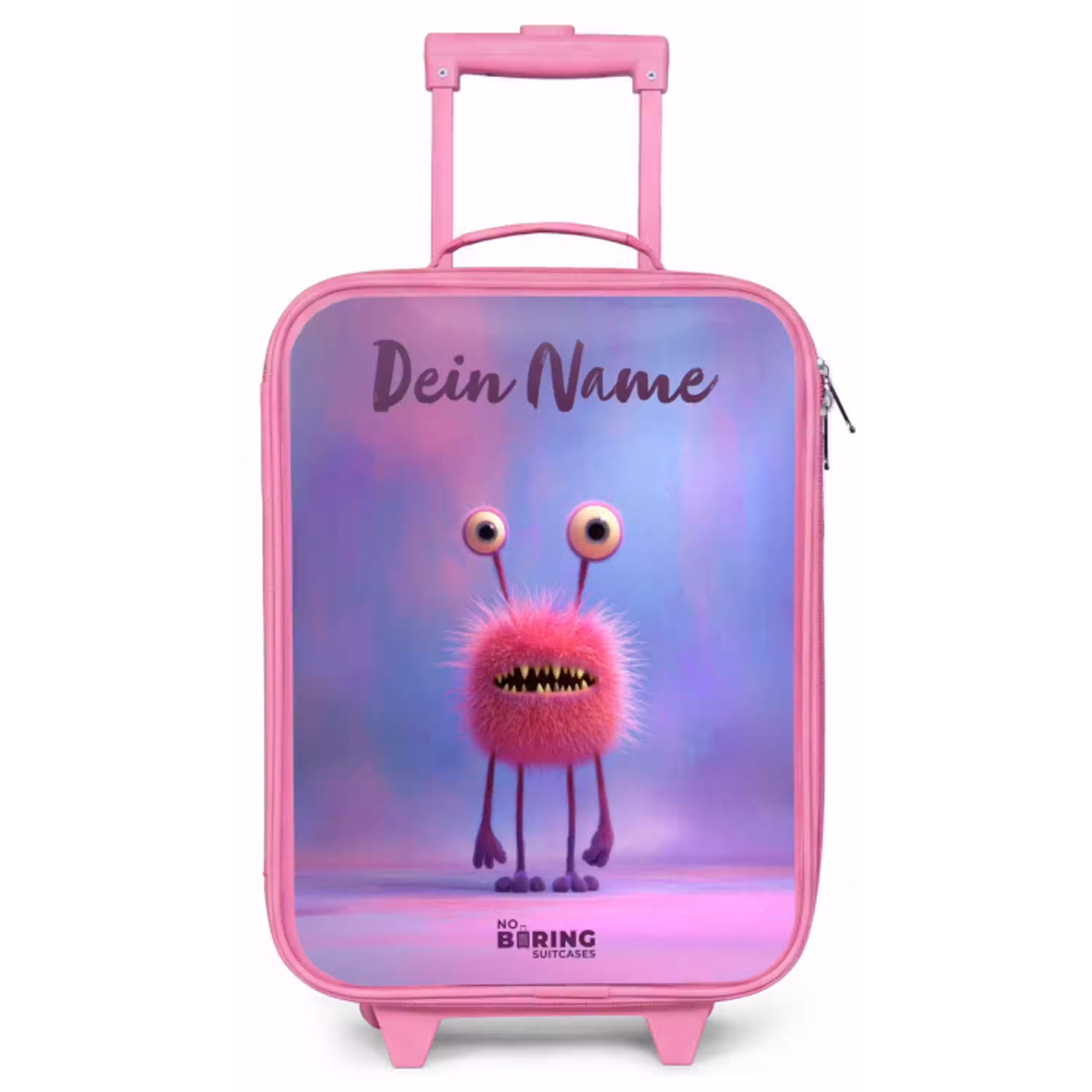 Roze harig monster met grote ogen Kinderkoffer - Roze klein -zz3dotto