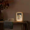 Delftsblauw - Goud - Burger Light Box met kabel (Tafellamp) klein -sfeer4