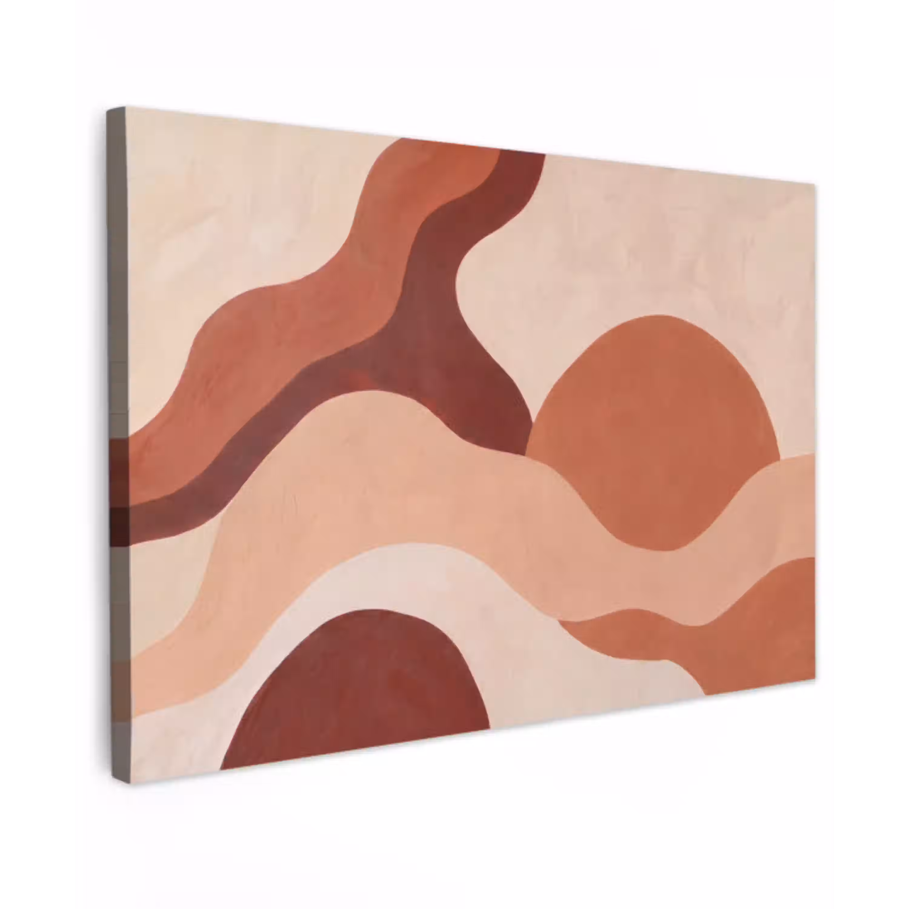 Abstract - Vormen - Organisch - Aardetinten - Modern canvas 2cm klein -z3d