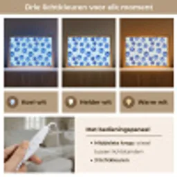 Bessen - Modern - Blauw Light Box met kabel (Tafellamp) klein 924 -USP_lichtkleurNL