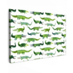 krokodillen - Speels - Groen canvas 2cm klein 34 -z3d