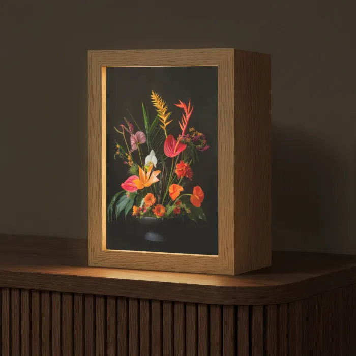 Schaal - Boeket - Bloemen Light Box met kabel (Tafellamp) klein -z3d_website