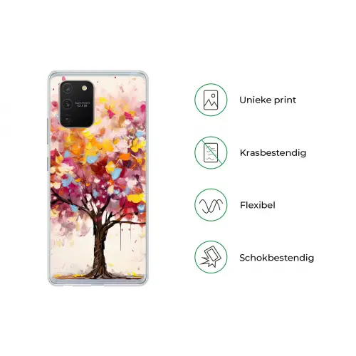 Aquarel - Boom - Kunst - Abstract Telefoonhoesje Samsung Galaxy S10 Lite klein -specsS10Lite