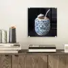 Kokosnoot - Eten - Delfts blauw - Drinken plexiglas 5mm klein -sfeer1
