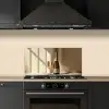 Champagne - Beige - Schaduw - Bubbels keuken achterwand spatscherm klein -sfeer1