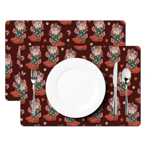 Donker - Cowboy - Laars - Patroon Placemat vinyl groot 368 -zzsfeer2_Kitchenyeah-website
