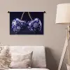 Porselein- Kersen - Delfts - Blauw Wandkleed katoen klein -sfeer4