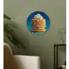 Pannenkoeken - Steentjes - Glitter - Slagroom Wandcirkel plexiglas klein -sfeer3
