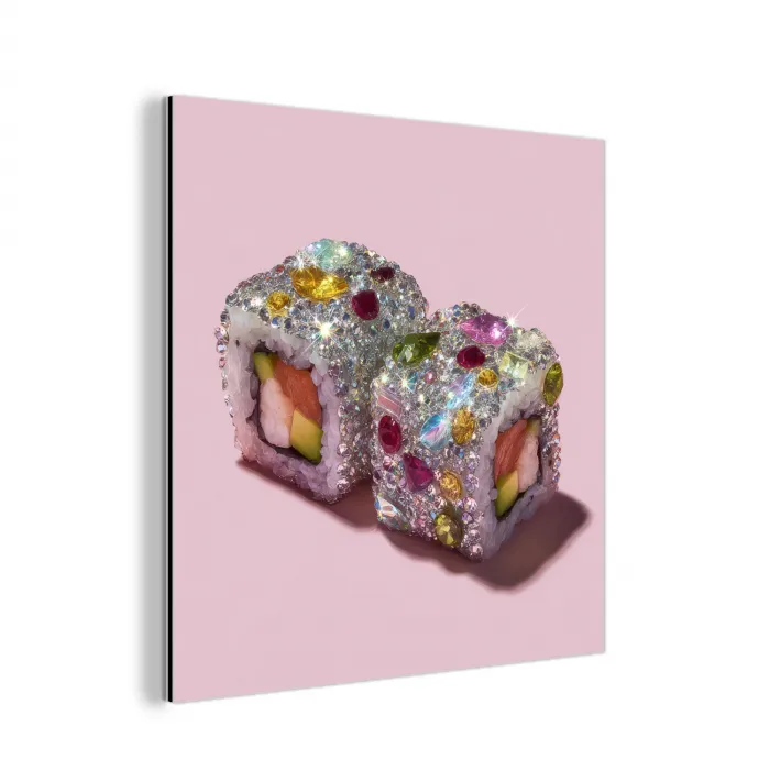 Sushi - Rolletjes - Steentjes - Kleurrijk aluminium wit klein -3d
