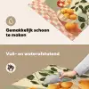 Citroenen - Glas - Tafelkleed - Geblokt Inductie beschemer met haakjes klein -ky-schoon-nl