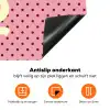 Bonjour - Stippen - Roze- Geel Inductie beschermer vinyl 3mm klein -zzzzzzz-td-onderkant