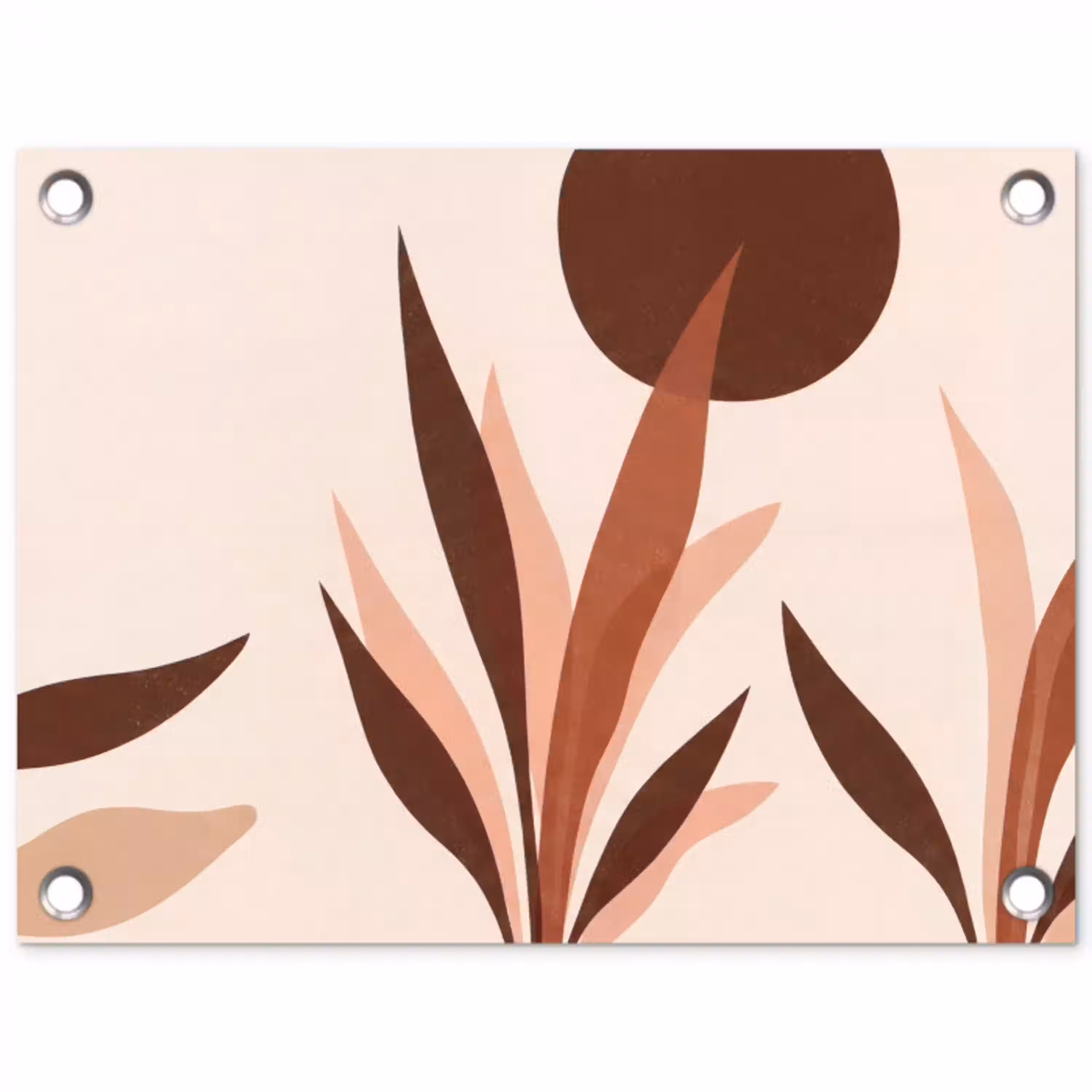 Planten - Abstract - Natuur - Bruin tuinposter los doek klein -3d