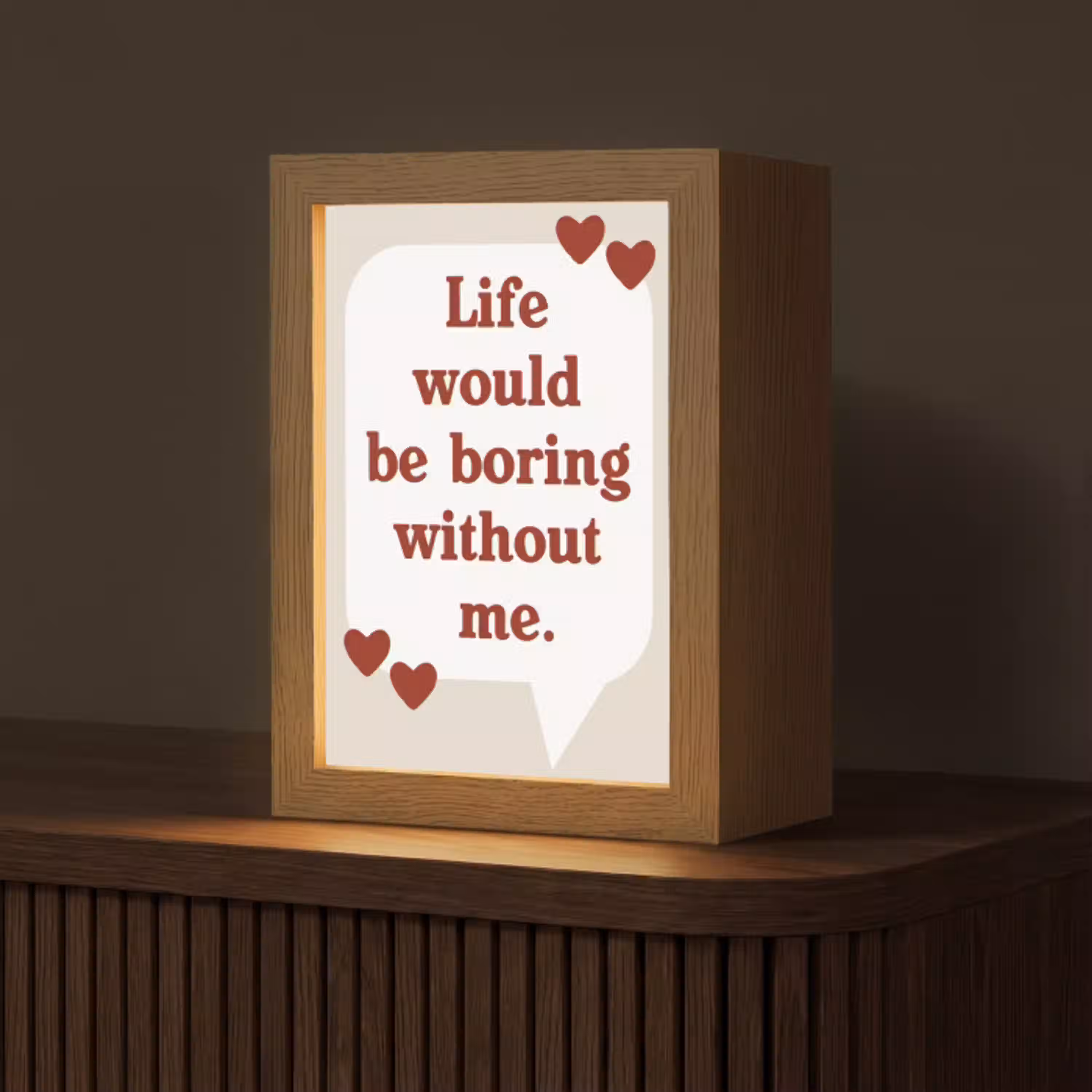 Quote - Tekstballon - Hartjes Light Box met kabel (Tafellamp) klein -z3d_website