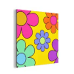 Bloemen - Illustratie - Kleurrijk aluminium wit klein -3d